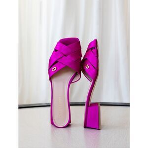Dee Ocleppo Pink Woven Slides Sandals Size 10.5